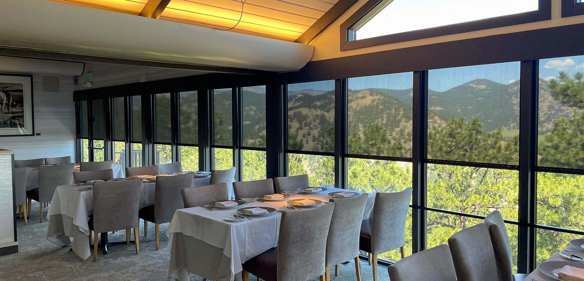 Roller Shades for Restaurants and Hospitality: Glare, Ambiance, and Code
